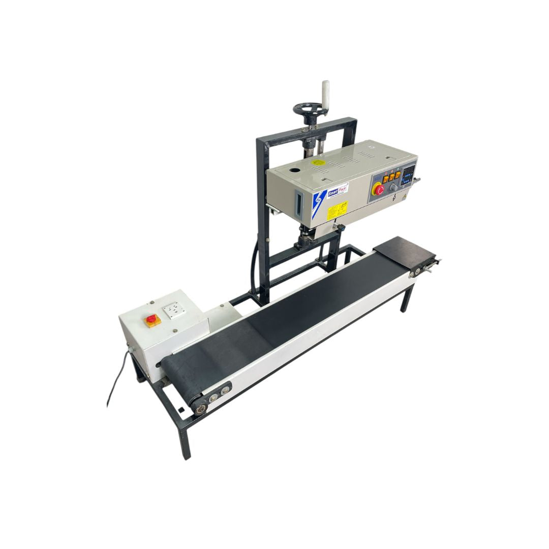 Vertical band sealer for heavy bags