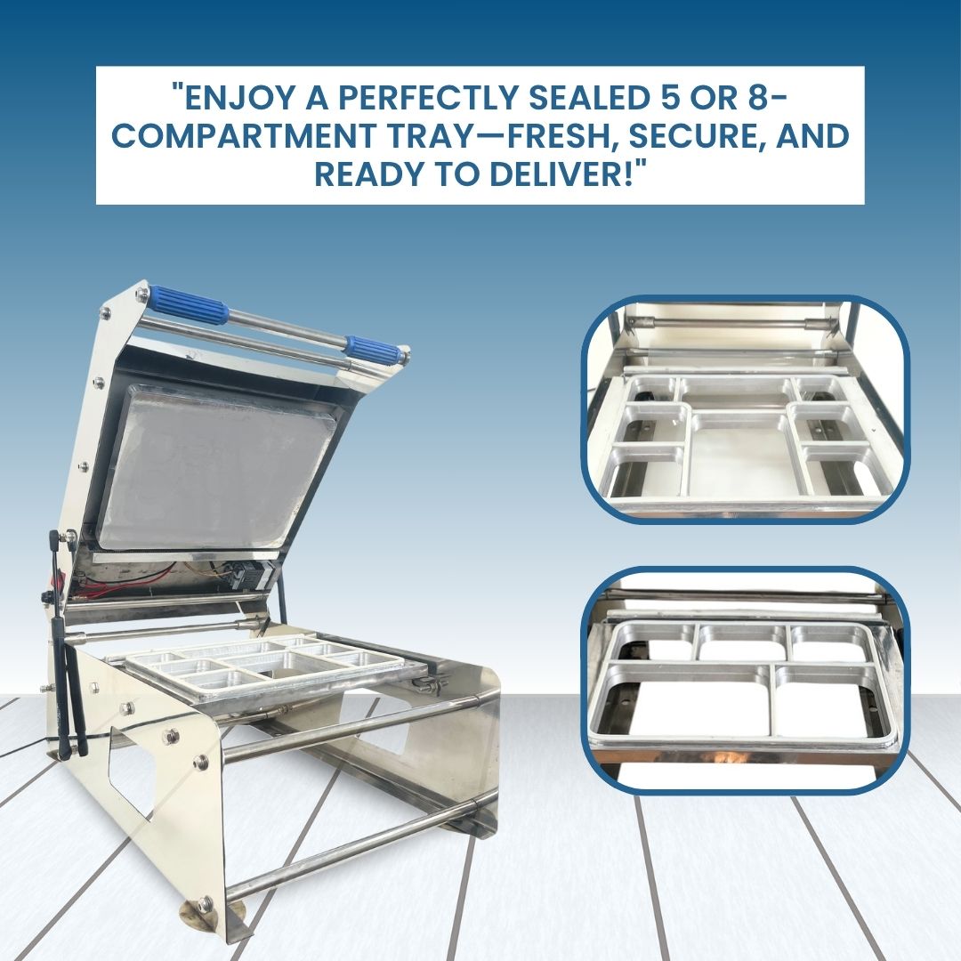 Multi Compartment Meal Tray Sealer Machine