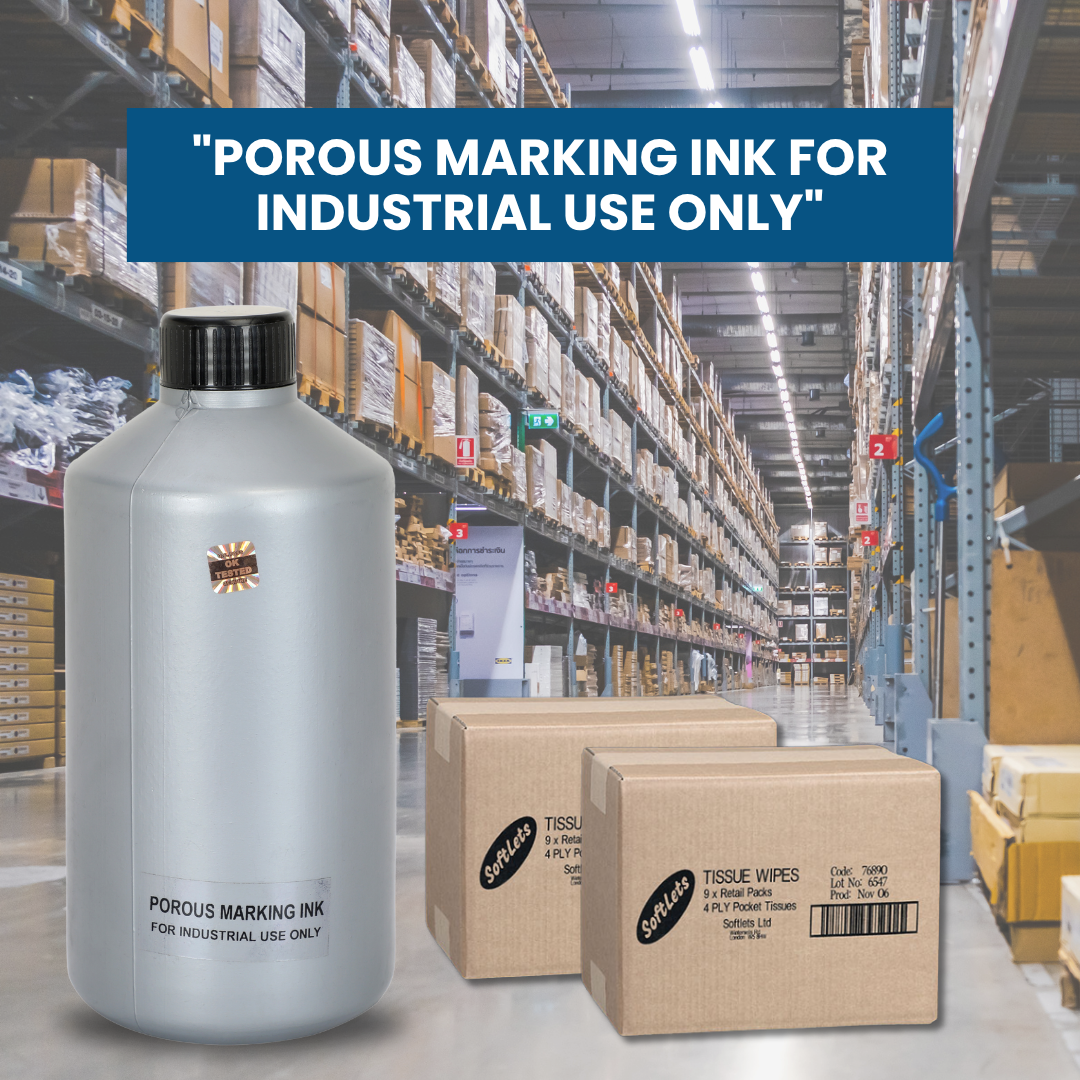 Porous Ink for Printing MRP/Batch No/Expiry Date (1 Litre, Black)