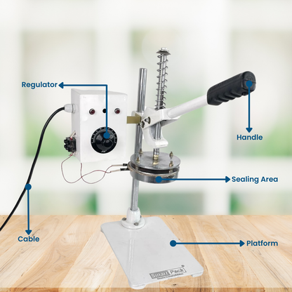 Manual Foil Sealer Machine 5 inch white