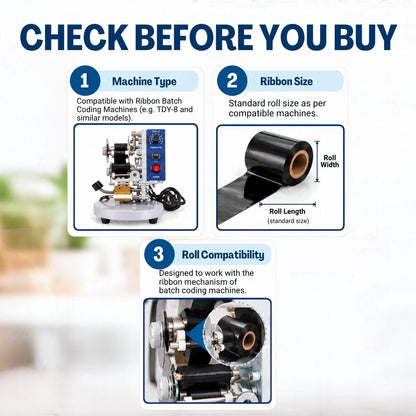 ribbon roll for batch coding machine buying guide