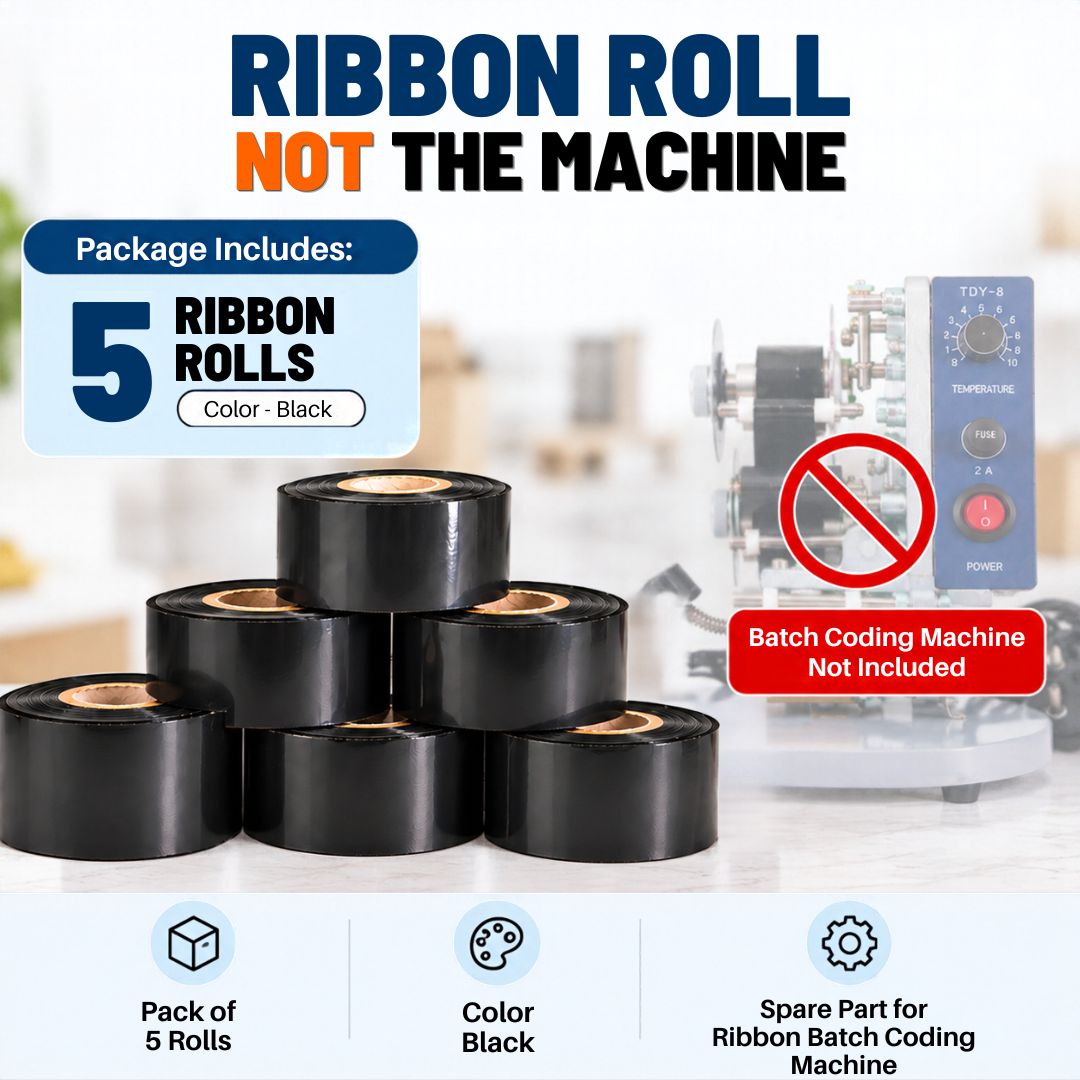 ribbon roll installation in batch coding machine