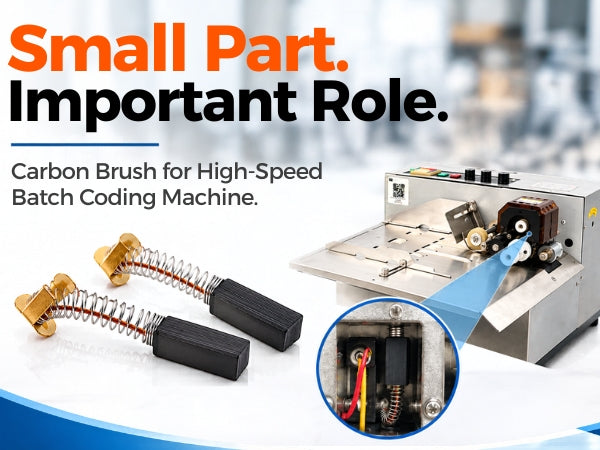 Carbon Brush for High Speed Batch Coding Machine Pack of 2