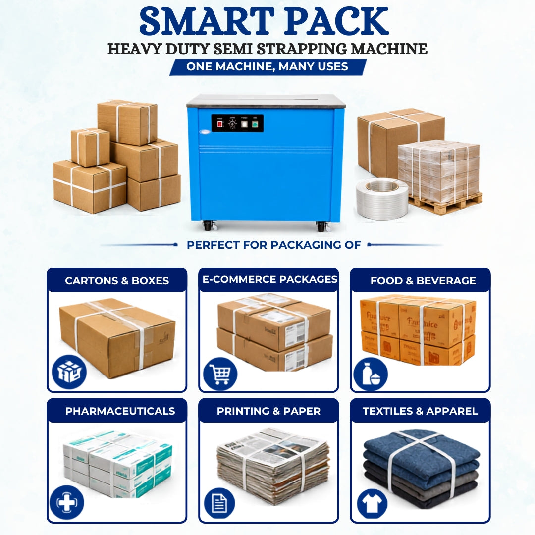 Semi Automatic Box Strapping Machine Uses