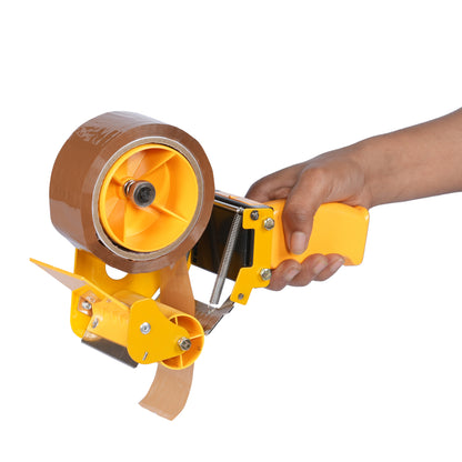 Hand Tape Dispenser (3 inch) with 2 BROWN Tap Combo Pack