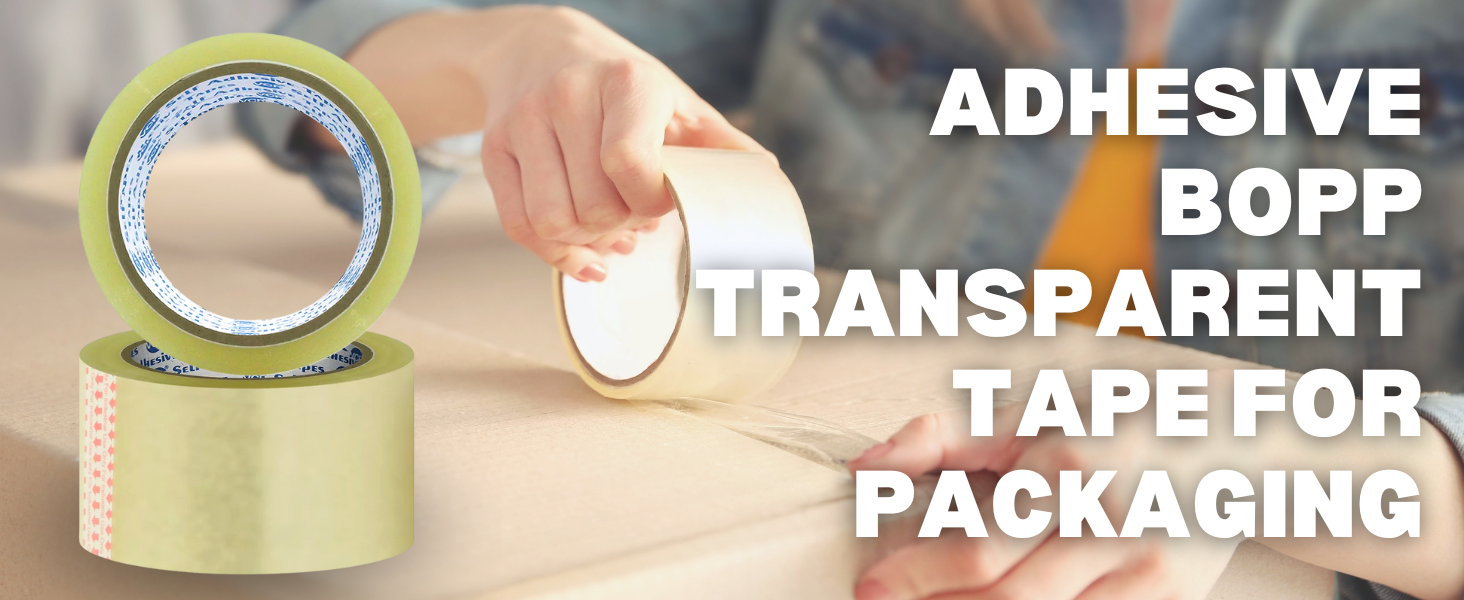 Transparent Bopp Tape 3 inch X 55 meter (4 Piece)