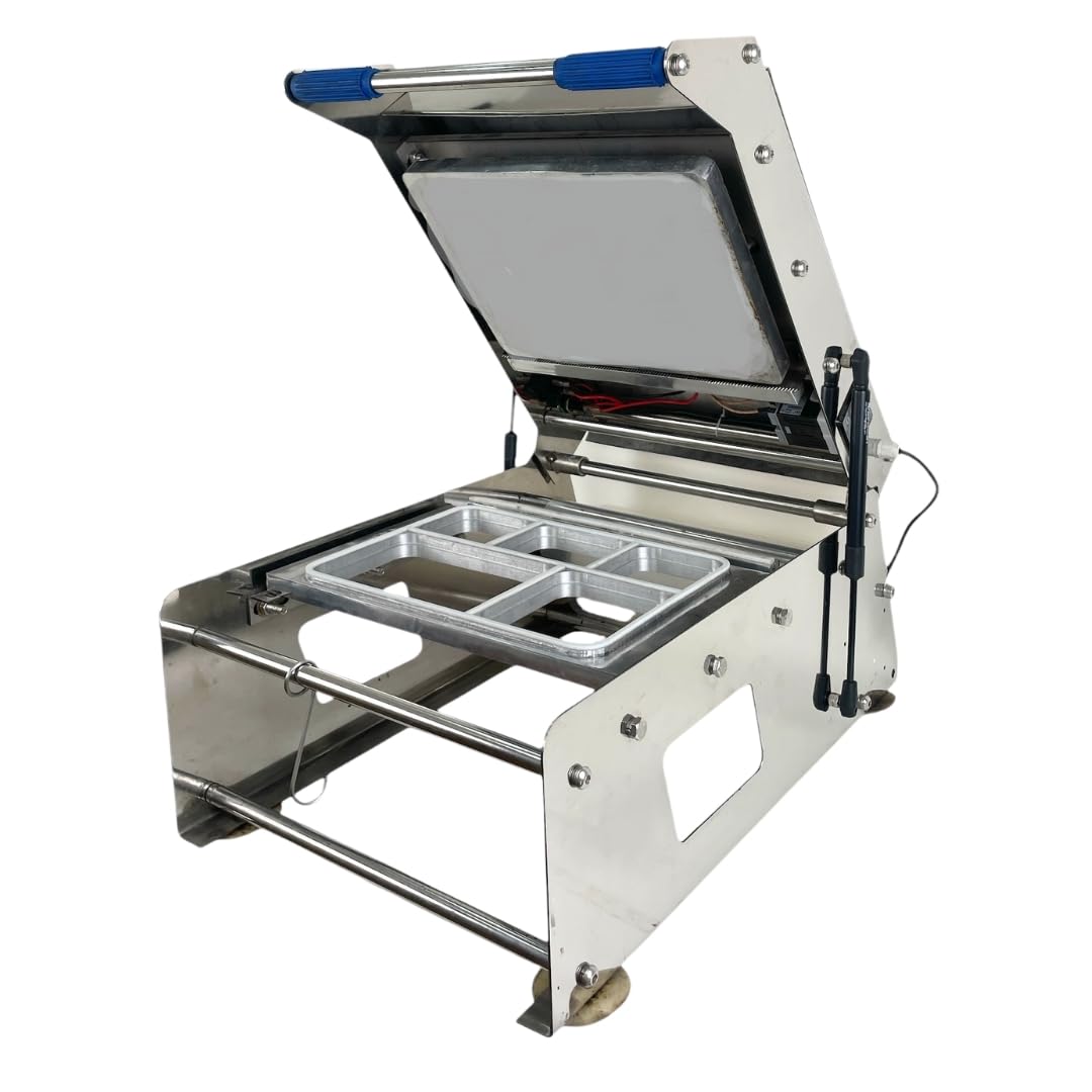 Multi compartment meal tray sealer machine