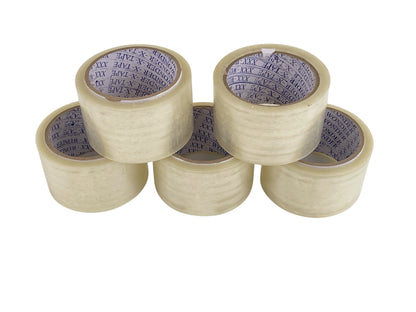 Adhesive BOPP Transparent Tape for Packaging 1 Roll in 5 PCS Size 2.5" X 55 M