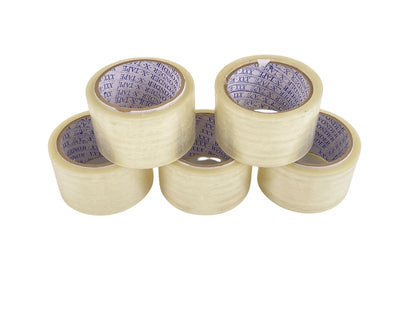 Adhesive BOPP Transparent Tape for Packaging 1 Roll in 5 PCS Size 2.5" X 55 M