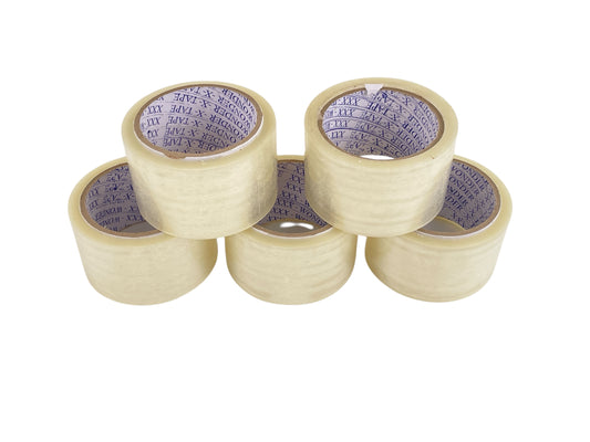 Adhesive BOPP Transparent Tape for Packaging 1 Roll in 5 PCS Size 2.5" X 55 M