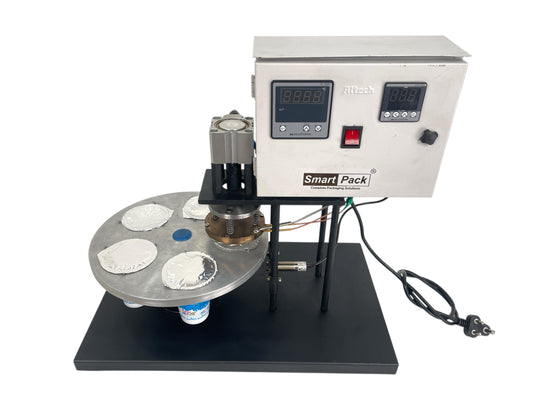 automatic foil sealing machine for bottle and jar packaging