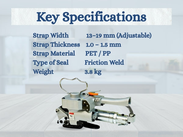 Pneumatic Strapping Tool for PET Strap