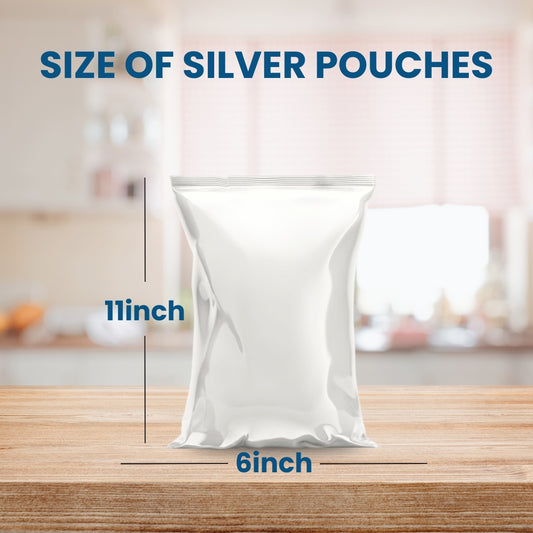 silver pouch sizes