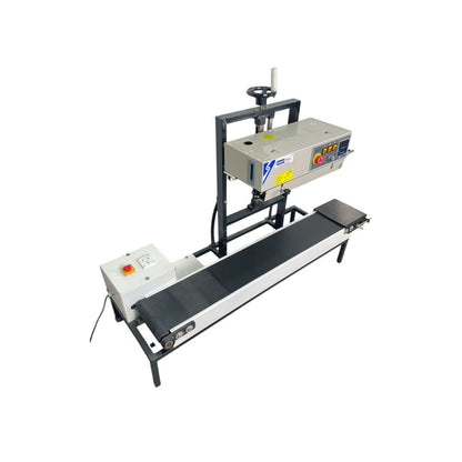 Vertical band sealer for heavy bags