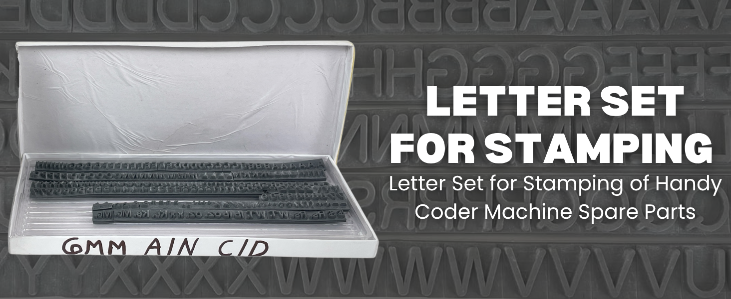 Letter set of Handy Coding Machine 10mm black