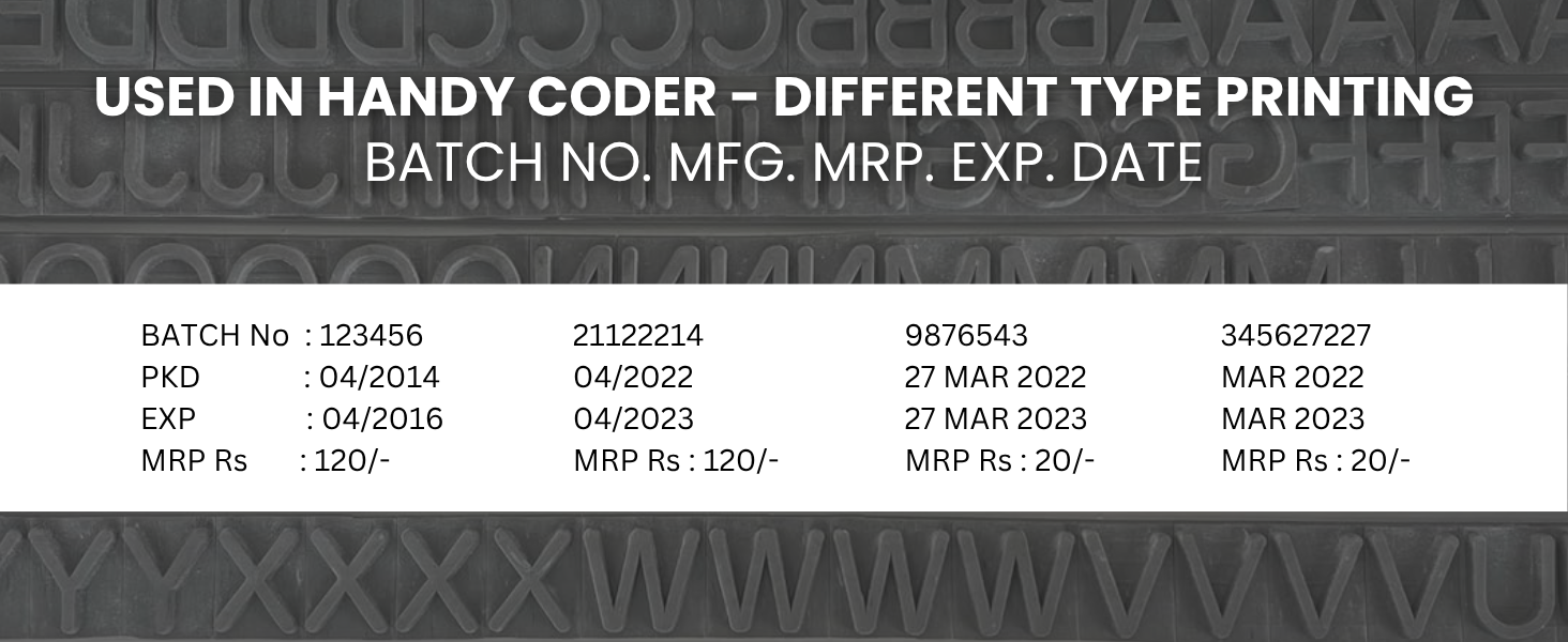 Letter Set for Handy Coder Machine 39mm