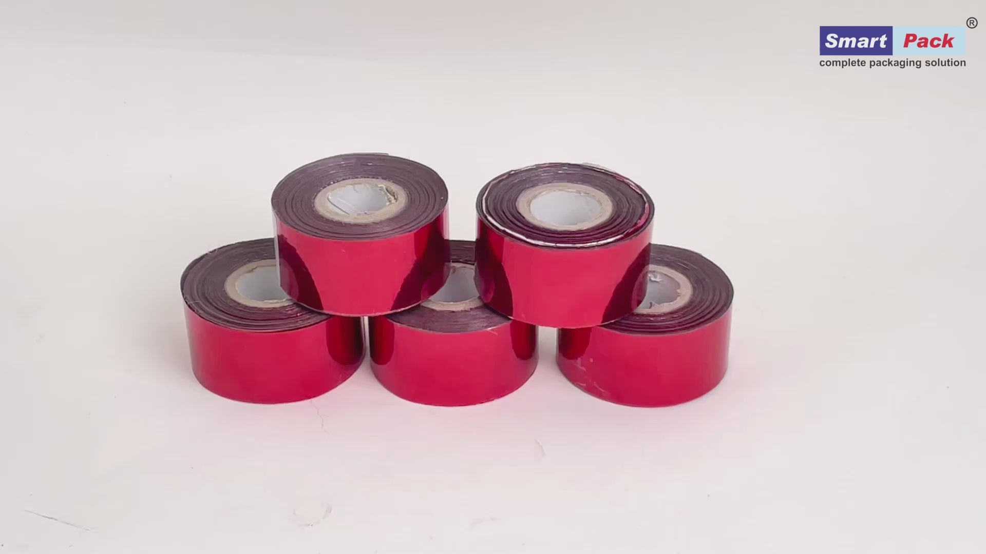 Red ribbon roll for ribbon batch coding machine