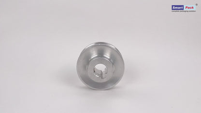 Single tension pulley for strapping machine