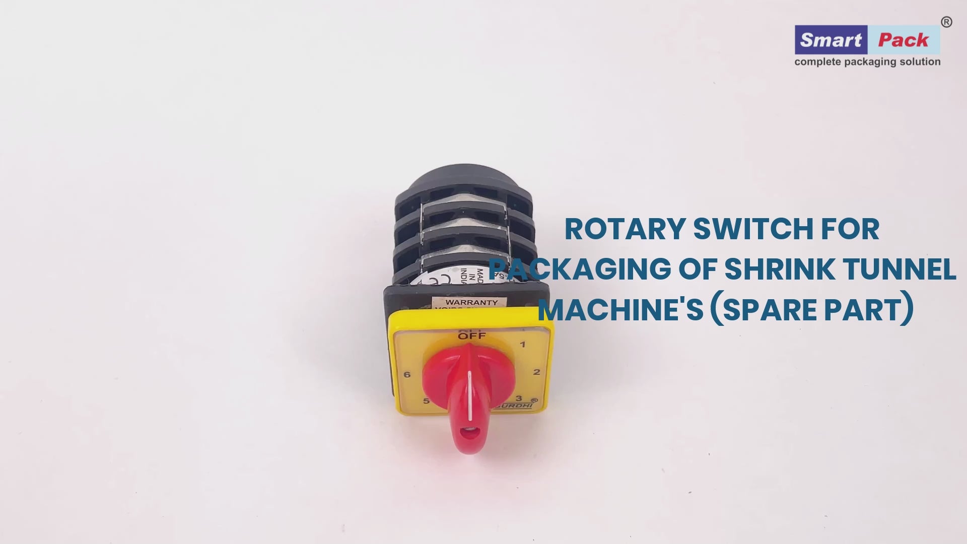 Rotary switch for shrink tunnel machine